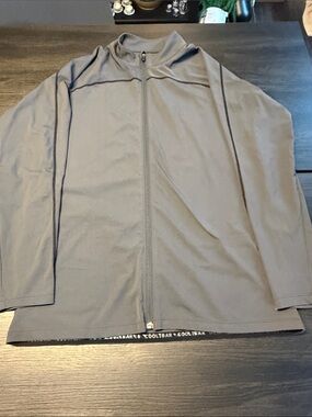 Coolibar Men's Outpace Sport Sun Protective Jacket Size L Gray EUC